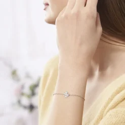 Bracelet Naomie Argent Blanc