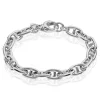 Bracelet Nazima Maille Marine Argent Blanc