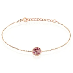 Bracelet Nelig Argent Rose Oxyde De Zirconium