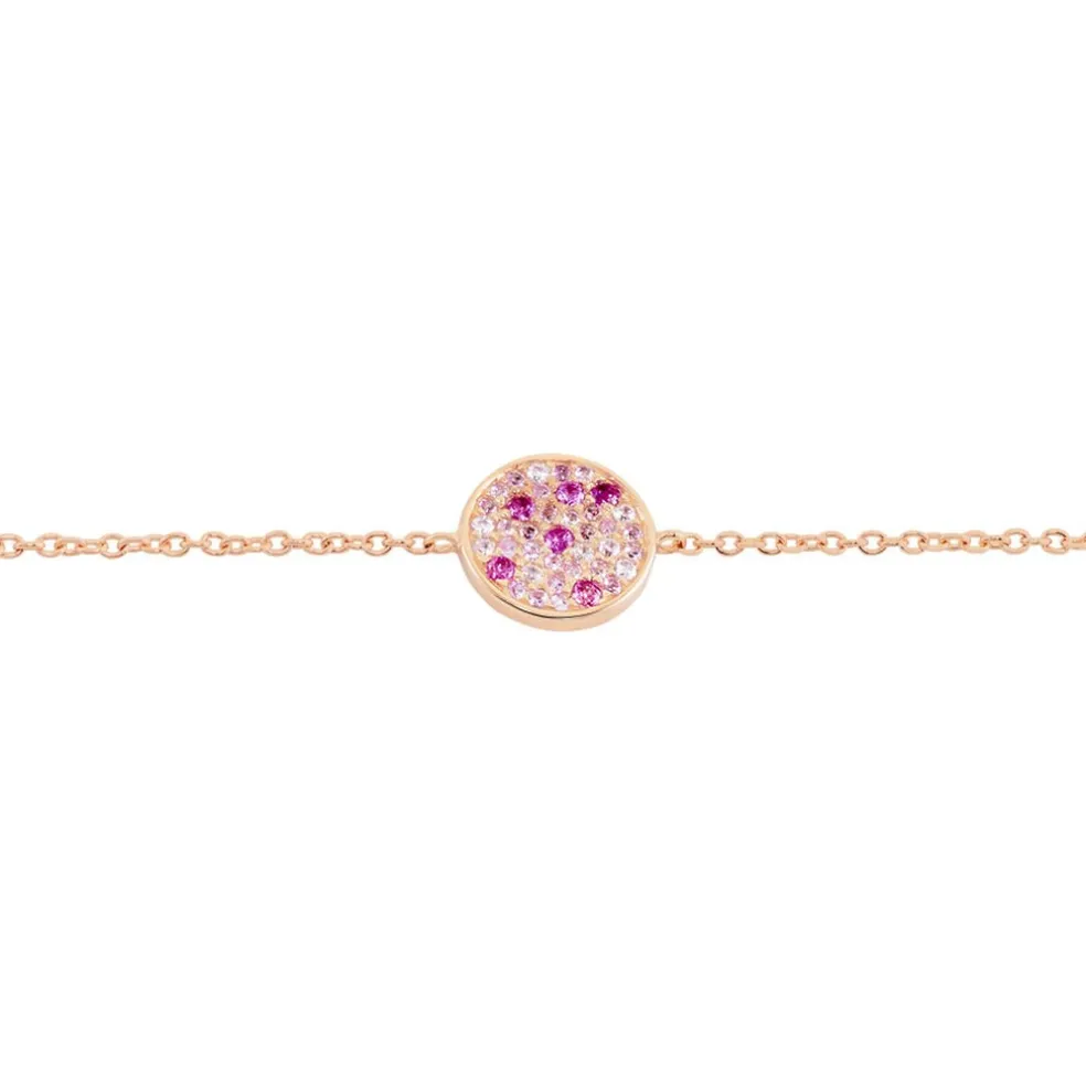 Bracelet Nelig Argent Rose Oxyde De Zirconium