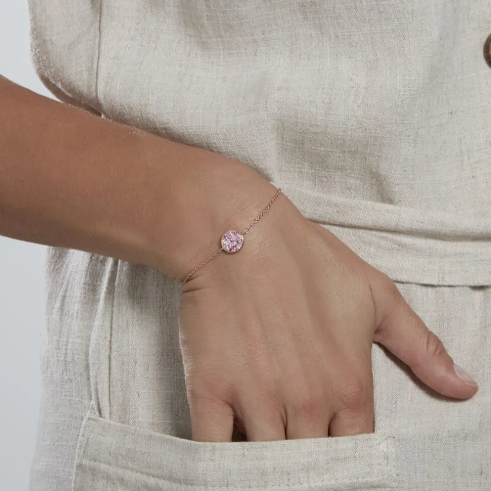 Bracelet Nelig Argent Rose Oxyde De Zirconium