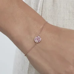 Bracelet Nelig Argent Rose Oxyde De Zirconium