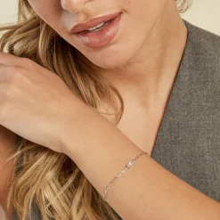 Bracelet Nigelle Argent Blanc Oxyde De Zirconium