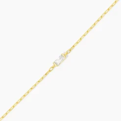 Bracelet Nigelle Argent Jaune Oxyde De Zirconium