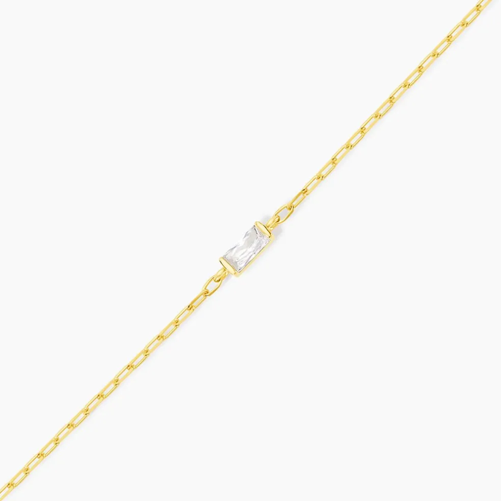 Bracelet Nigelle Argent Jaune Oxyde De Zirconium
