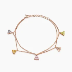 Bracelet Nimbe Argent Rose Oxyde De Zirconium