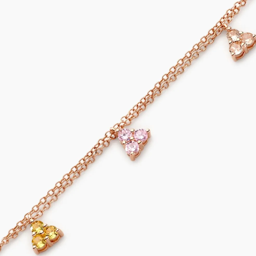 Bracelet Nimbe Argent Rose Oxyde De Zirconium