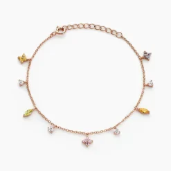 Bracelet Nimbe Argent Rose Oxyde De Zirconium