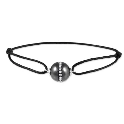 Bracelet Nina Cera Argent Blanc Strass Et Céramique