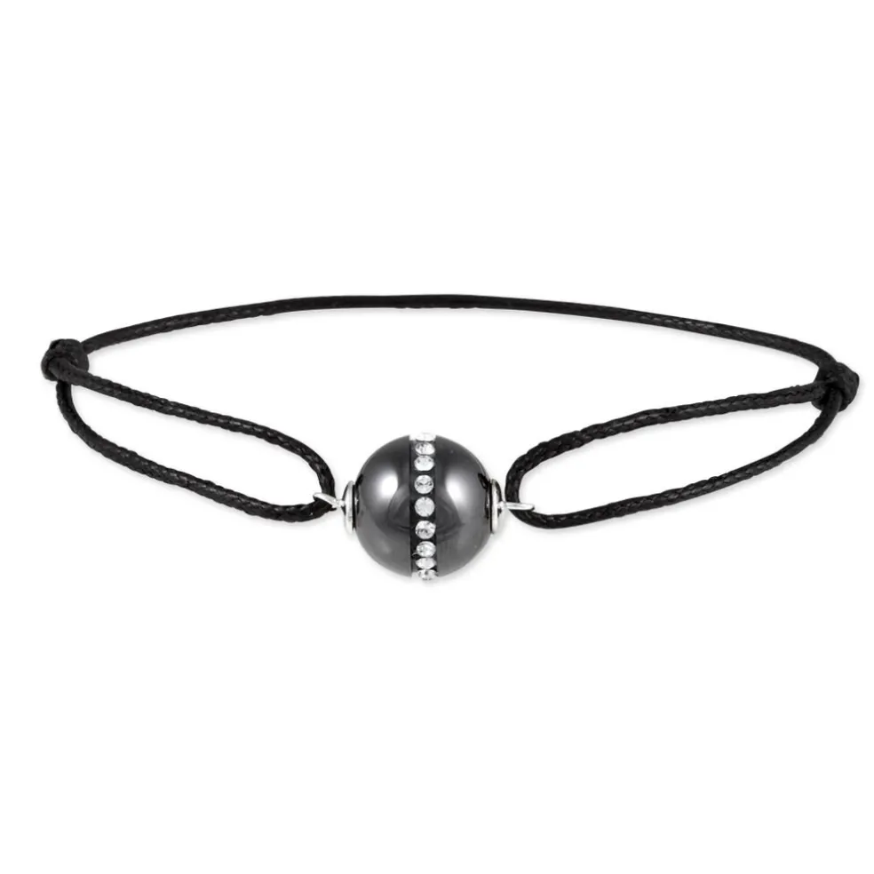 Bracelet Nina Cera Argent Blanc Strass Et Céramique