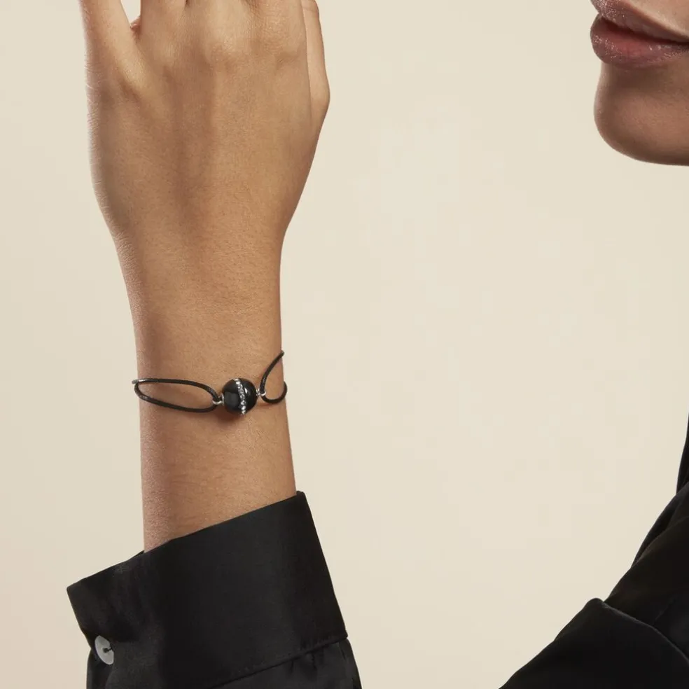 Bracelet Nina Cera Argent Blanc Strass Et Céramique