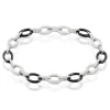 Bracelet Nowell Argent Blanc Oxyde De Zirconium Et Céramique