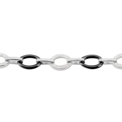 Bracelet Nowell Argent Blanc Oxyde De Zirconium Et Céramique