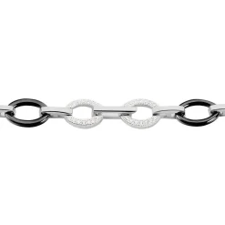 Bracelet Nowell Argent Blanc Oxyde De Zirconium Et Céramique