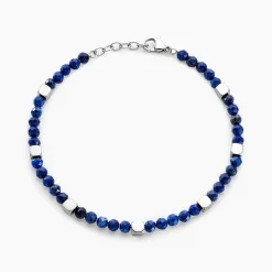 Bracelet Oleg Acier Blanc Sodalite