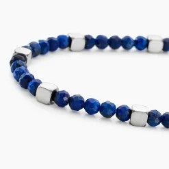Bracelet Oleg Acier Blanc Sodalite