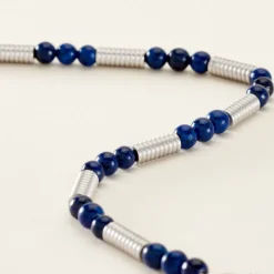 Bracelet Olek Acier Blanc Lapis Lazuli