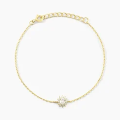 Bracelet Oliviane Argent Jaune Oxyde De Zirconium