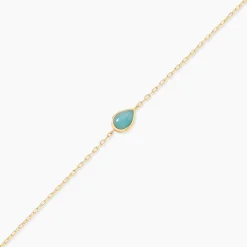 Bracelet Ondée Or Jaune Amazonite