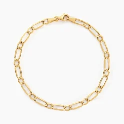 Bracelet Ophelio Maille Alternee 1/1 Or Jaune