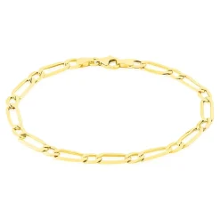 Bracelet Ophelio Maille Alternee 1/1 Or Jaune