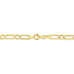 Bracelet Ophelio Maille Alternee 1/1 Or Jaune