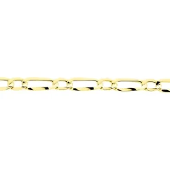 Bracelet Ophelio Maille Alternee 1/1 Or Jaune