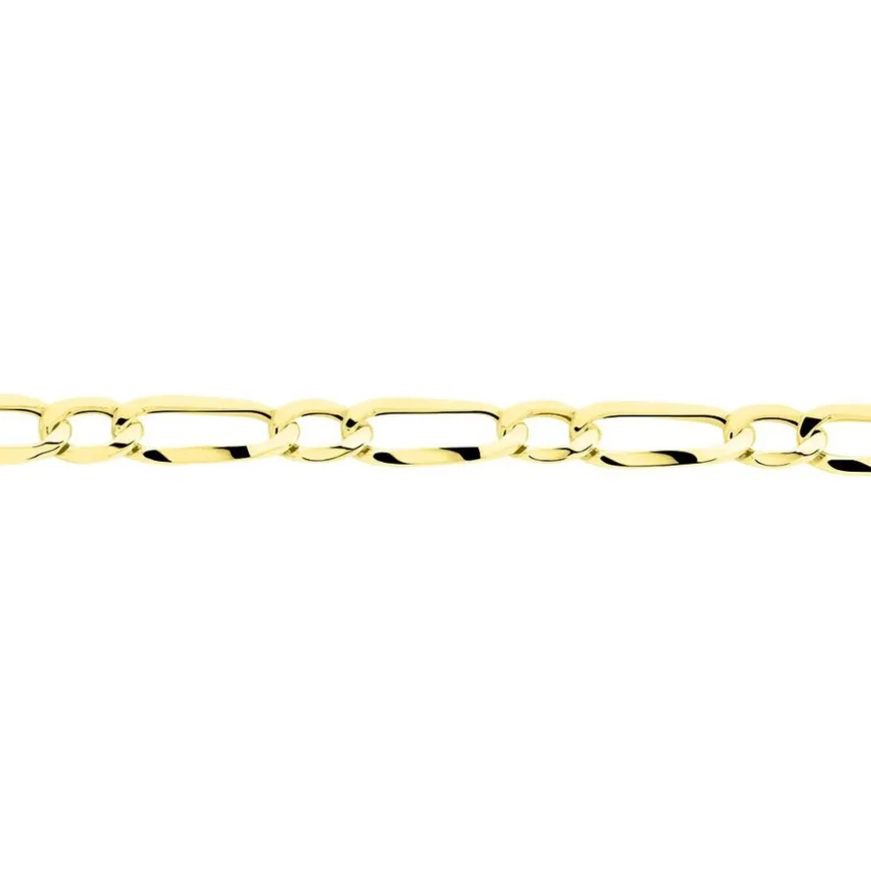 Bracelet Ophelio Maille Alternee 1/1 Or Jaune