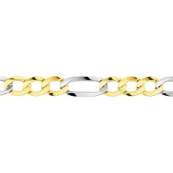 Bracelet Or Bicolore Maille Alternée
