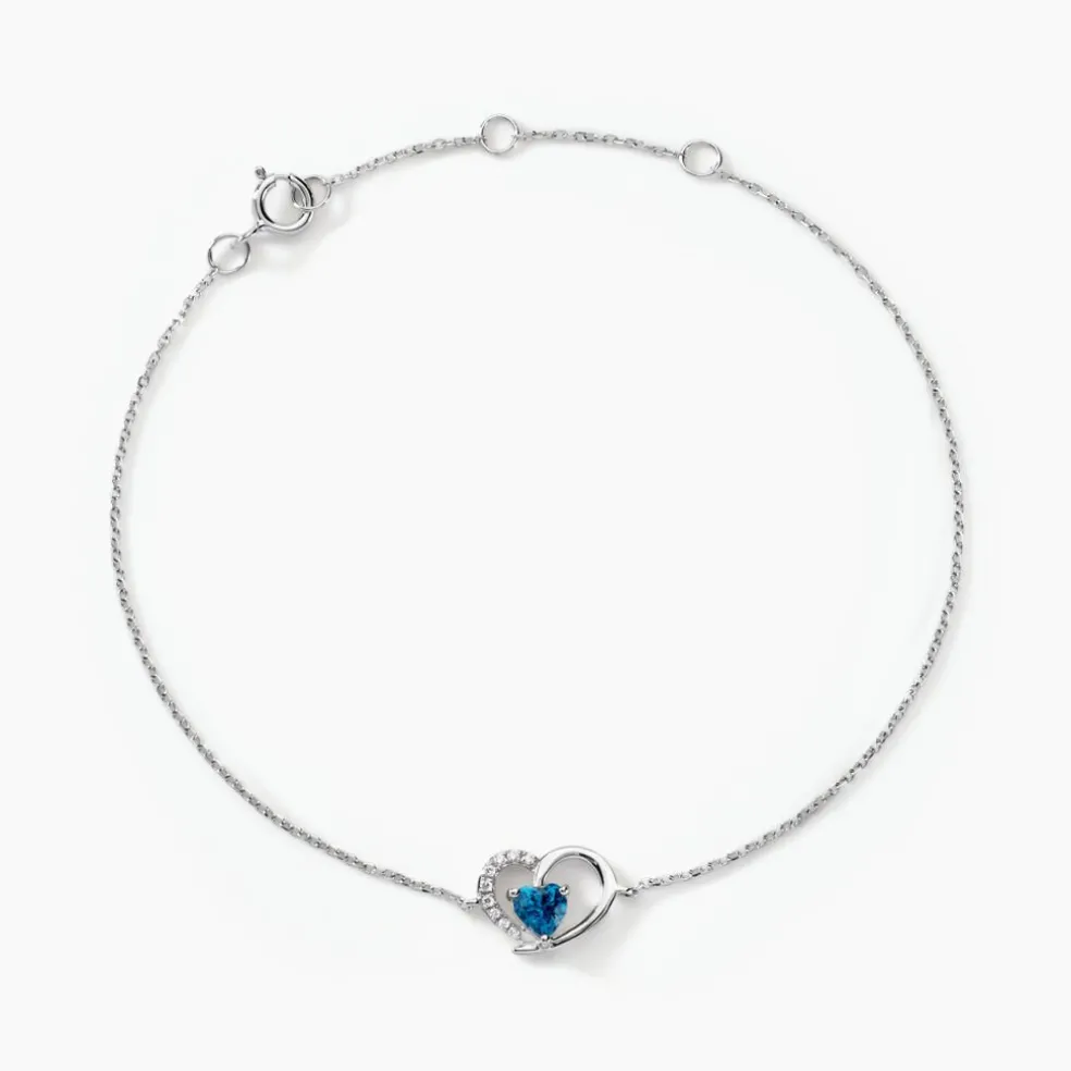 Bracelet Or Blanc Eliana Topaze Oxydes