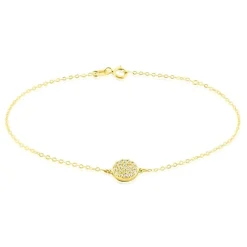 Bracelet Or Jaune Burak Oxyde De Zirconium