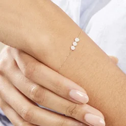 Bracelet Or Jaune Caleb Oxydes De Zirconium