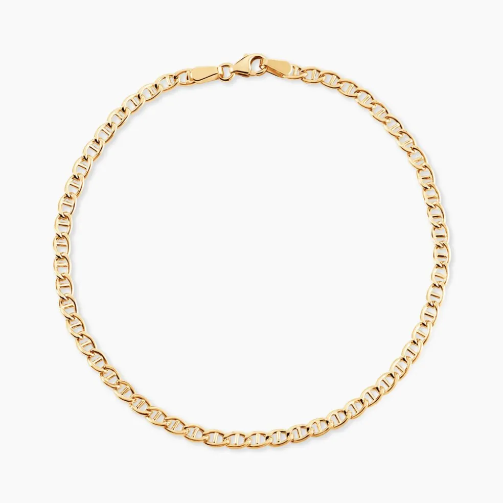 Bracelet Or Jaune Capucin Maille Marine