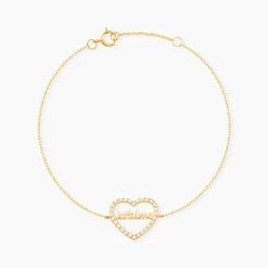 Bracelet Or Jaune Derry Oxyde De Zirconium