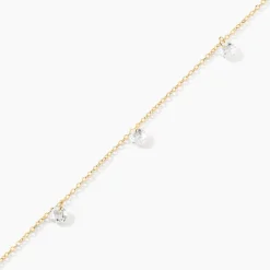 Bracelet Or Jaune Leucitica Oxydes De Zirconium