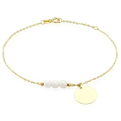 Bracelet Or Jaune Loreto Perles De Culture