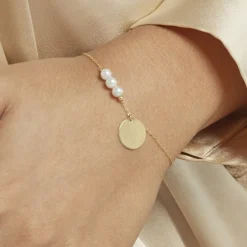 Bracelet Or Jaune Loreto Perles De Culture