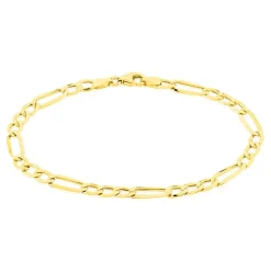 Bracelet Or Jaune Maille Alternée 1/3
