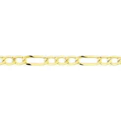 Bracelet Or Jaune Maille Alternée 1/3