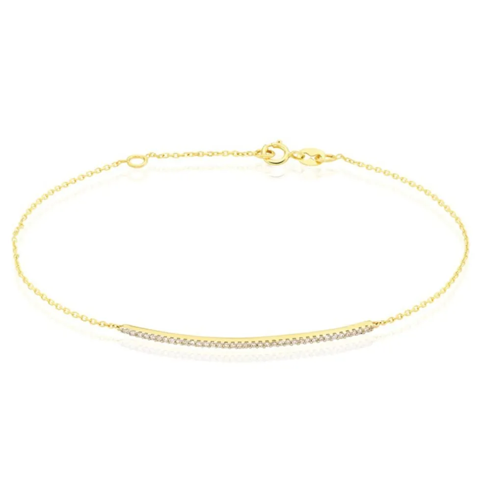 Bracelet Or Jaune Nalania Diamant