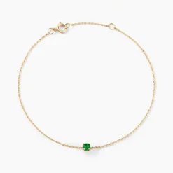 Bracelet Or Jaune Onora Emeraude