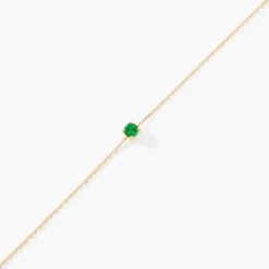 Bracelet Or Jaune Onora Emeraude