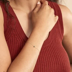 Bracelet Or Jaune Onora Emeraude