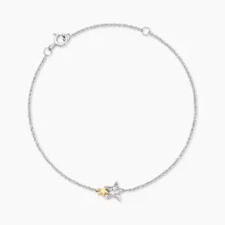 Bracelet Or Jaune Oxyde De Zirconium