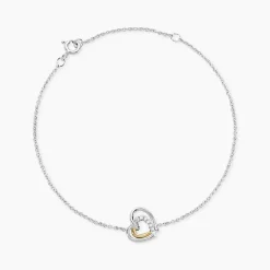 Bracelet Or Jaune Oxyde De Zirconium