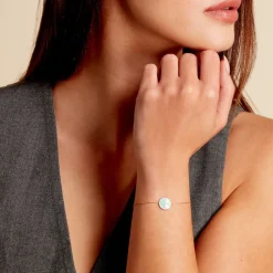 Bracelet Or Jaune Sweet Rosace Oxyde De Zirconium