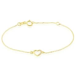 Bracelet Or Jaune Vehanouche Oxydes De Zirconium