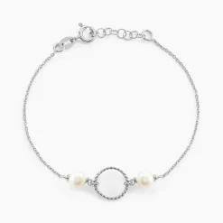 Bracelet Oria Argent Blanc Pierre De Synthese