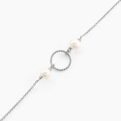 Bracelet Oria Argent Blanc Pierre De Synthese