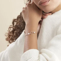 Bracelet Oria Argent Blanc Pierre De Synthese